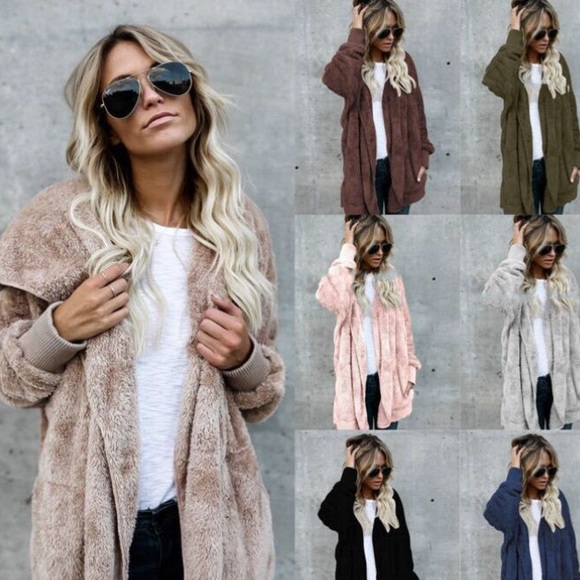 Jackets & Blazers - 👩🏻‍🍳💕 Here! 💕 Cozy fluffy Sherpa coat/sweater
